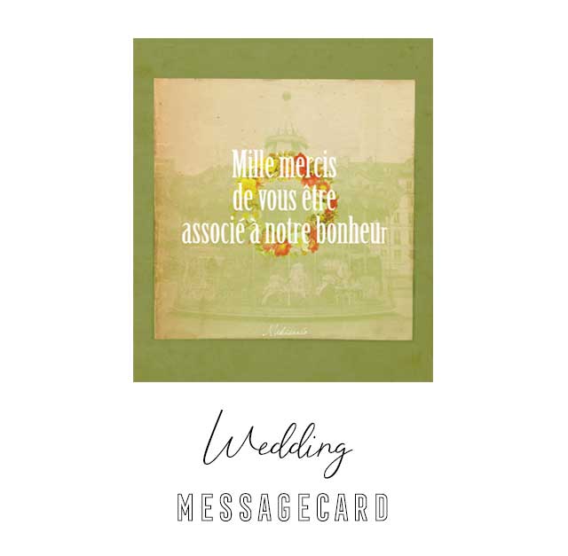 ビンテージ風オリジナル結婚式メッセージカード無料素材