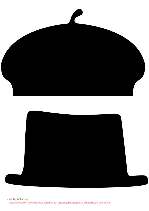 ベレー帽とハット帽の変装系フォトプロップスの画像
